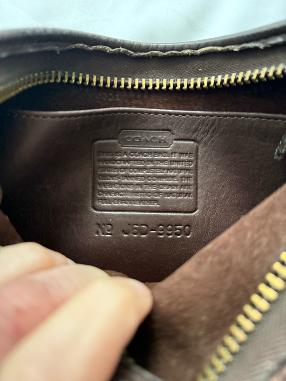 Vintage coach leather bag, made in USA - Picture 2 of 5